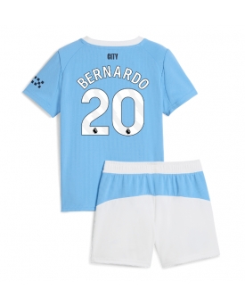 Billige Fotballdrakt Manchester City Bernardo Silva #20 Replika Hjemmedraktsett Barn 2025-26 Kortermet (med bukser)